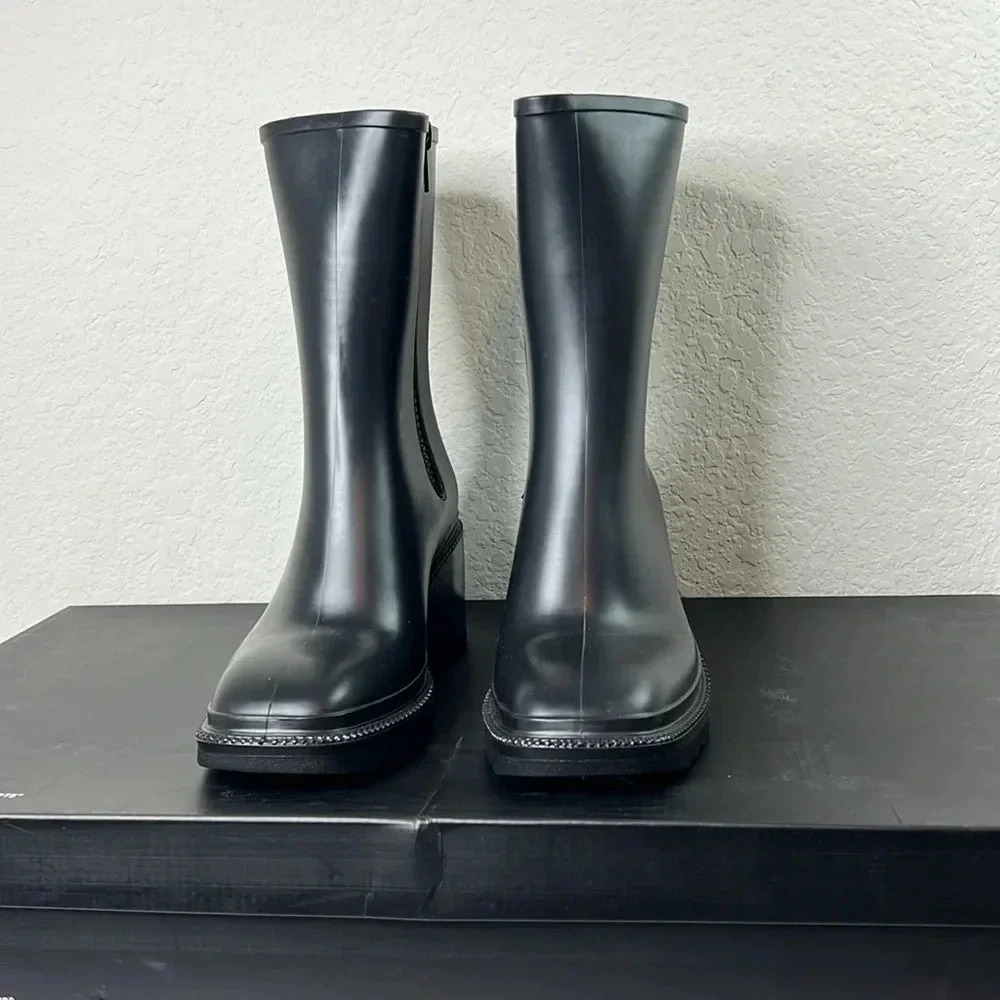 INC International Concepts Black Rain Boots - Picture 4 of 14